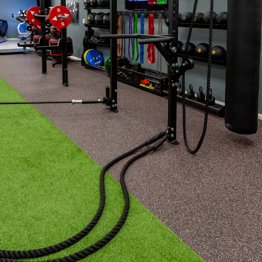 8mm Color Fleck Rubber Gym Flooring by IRON COMPANY