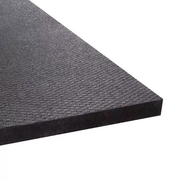 4' x 6' Black Vulcanized Rubber Mats, Heavy-Duty Gym Flooring
