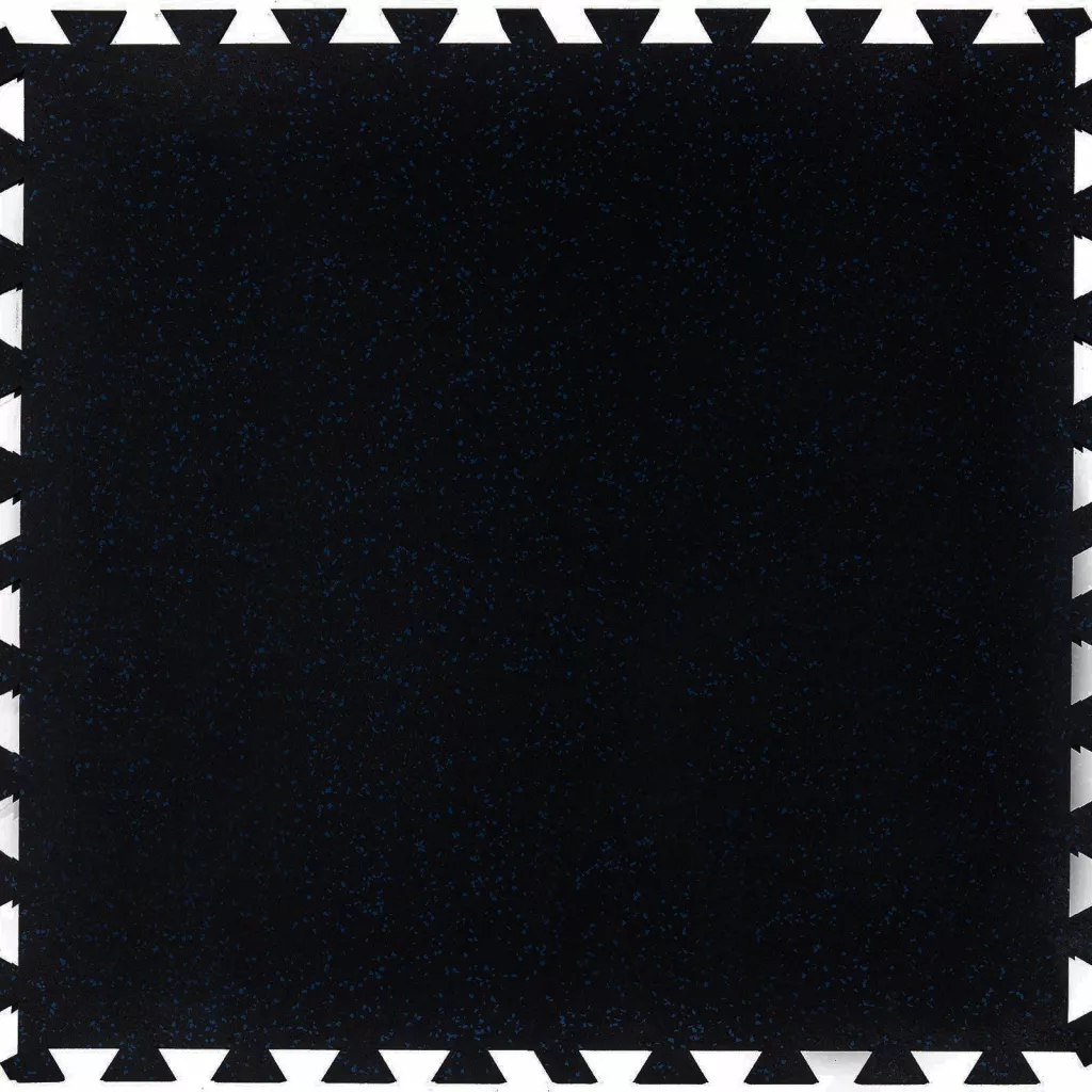 For Living Hex Tile Indoor/Outdoor Rubber Mat, Black, 24-in x 36
