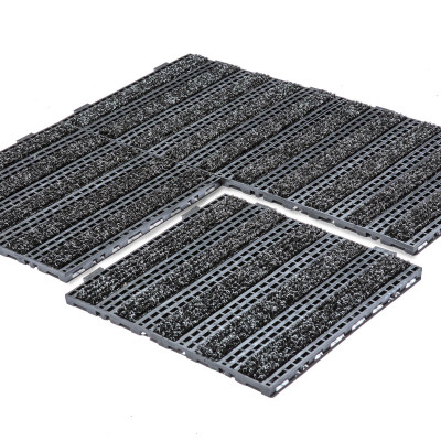 Linear-Tile - 1/2 Inch Vinyl Tile with Carpet Inserts