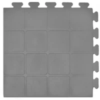 PT-200 - 9/16 inch - Raised-Square - Virgin Rubber Gym Tile